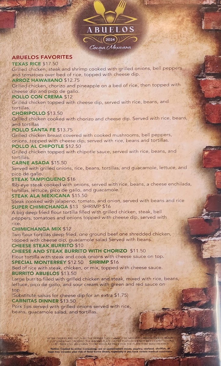 Abuelos Cocina Mexicana Photo Menu 3