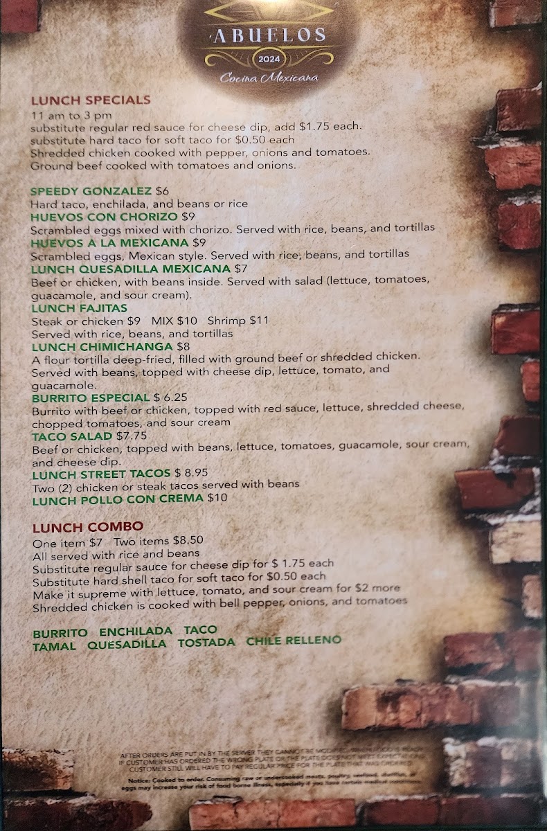 Abuelos Cocina Mexicana Photo Menu 5