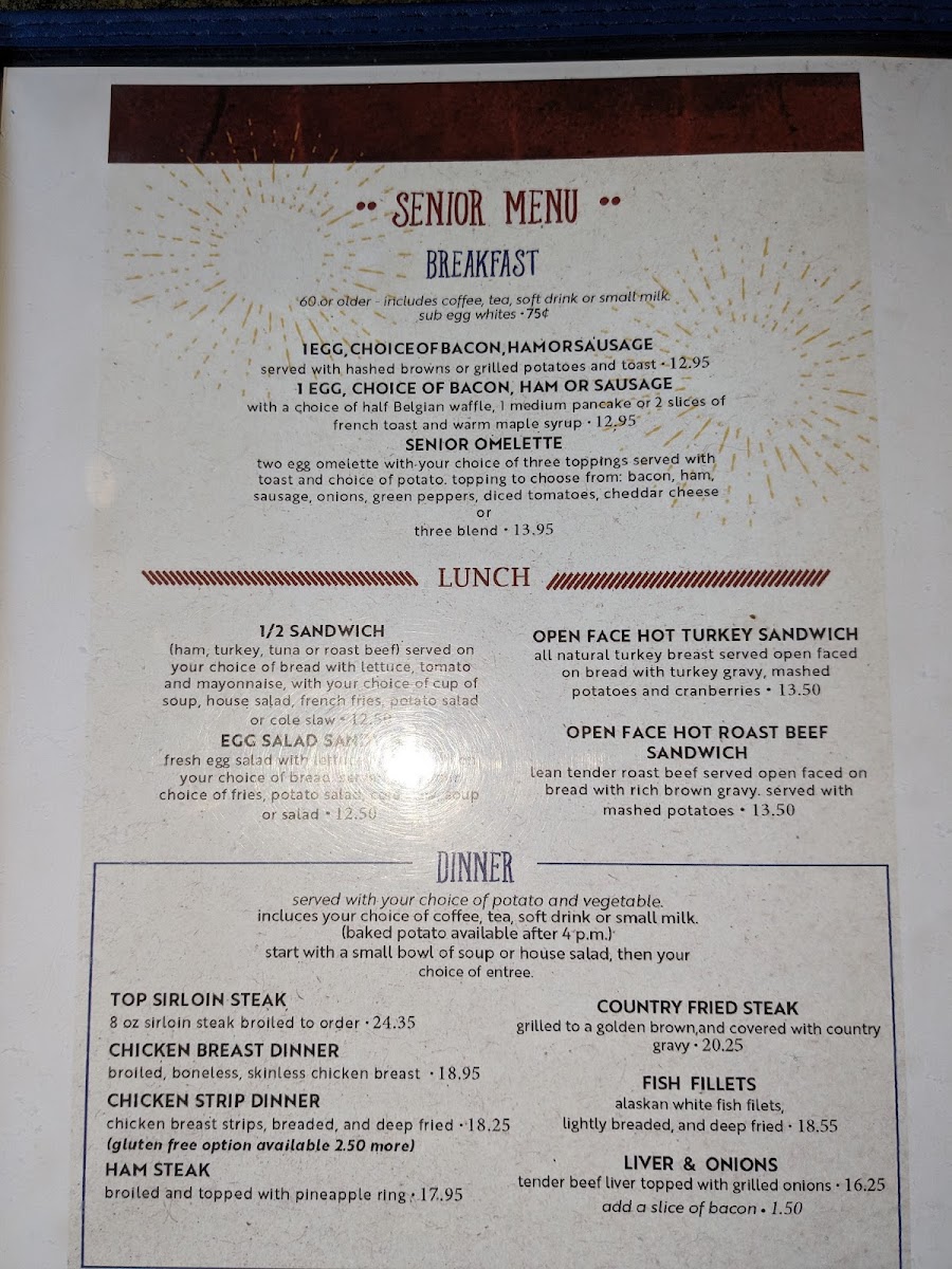 Country Rose Café Photo Menu 1