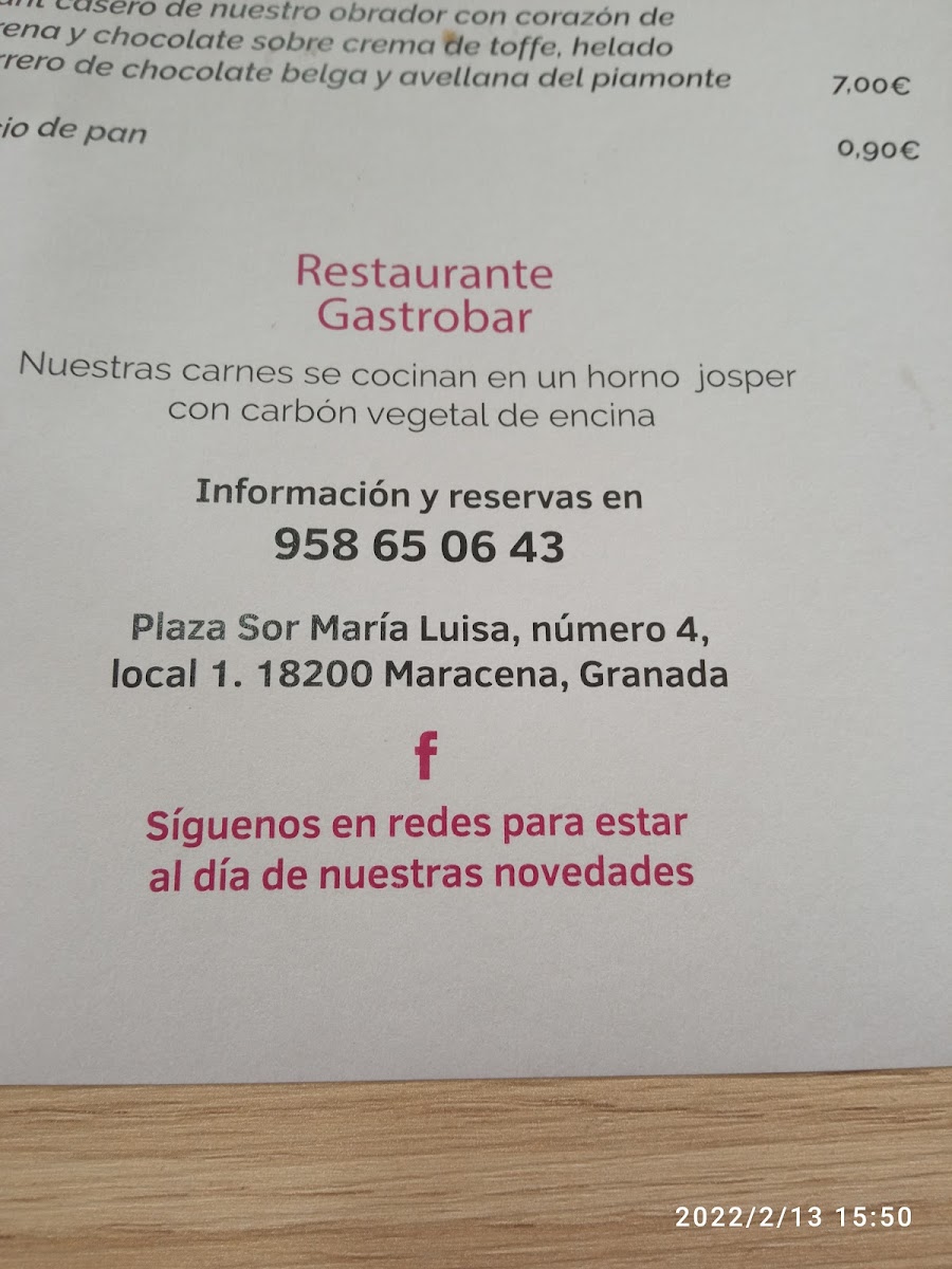 Restaurante Borneo Plaza. “Cocina de producto”. Photo Menu 4