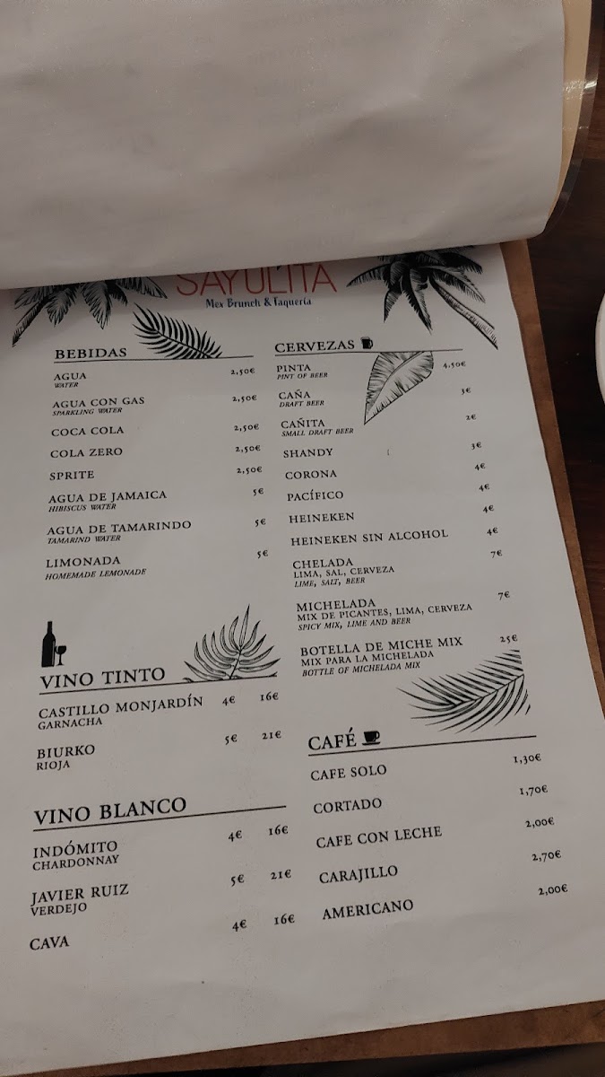 SAYULITA Photo Menu 2