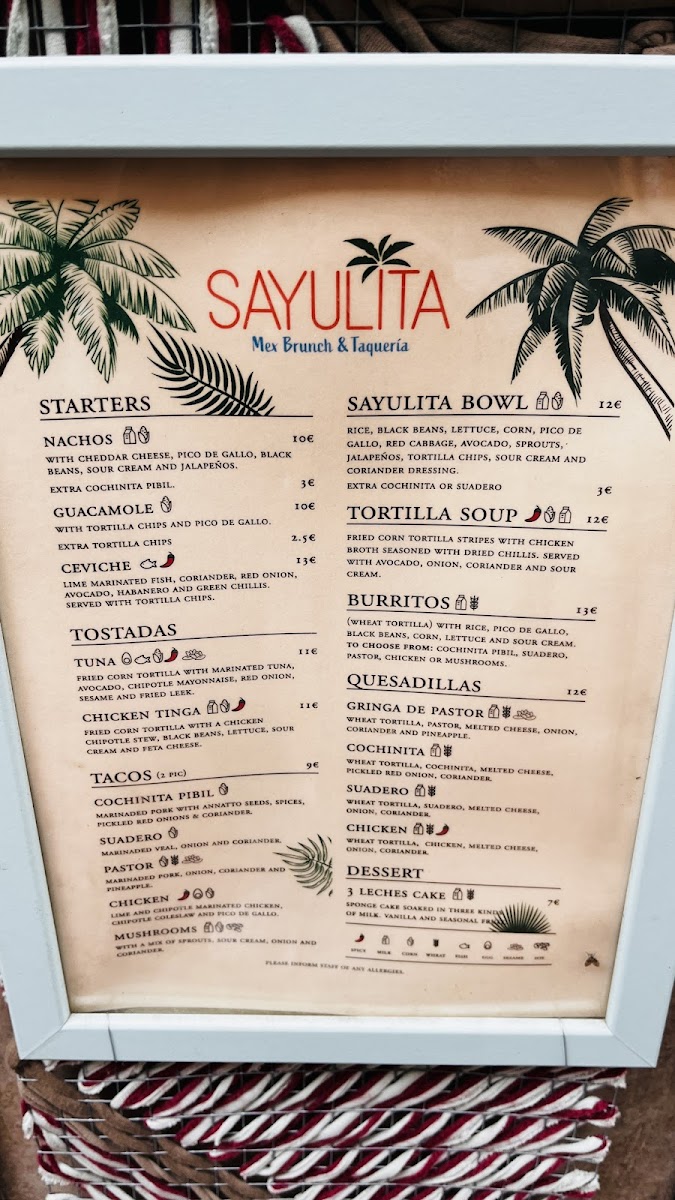 SAYULITA Photo Menu 3