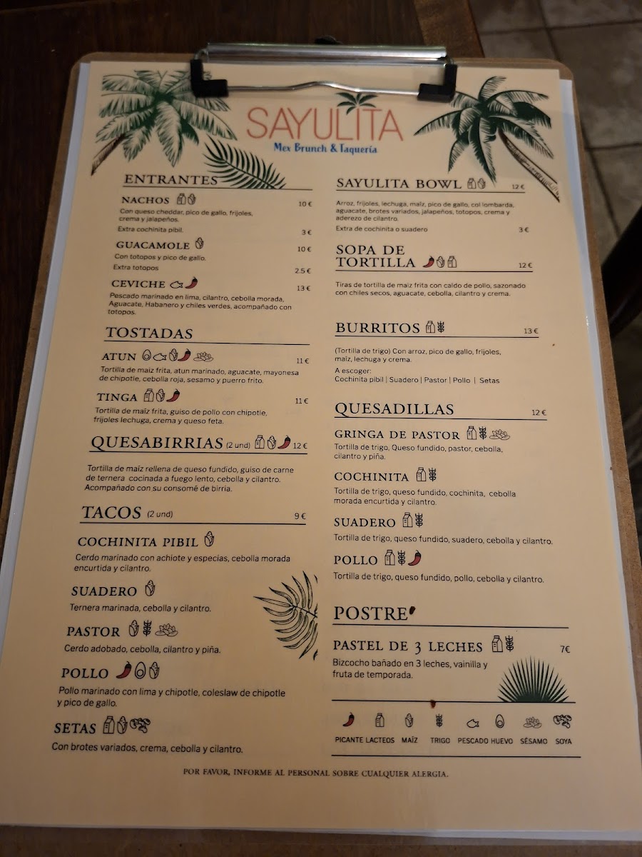 SAYULITA Photo Menu 4