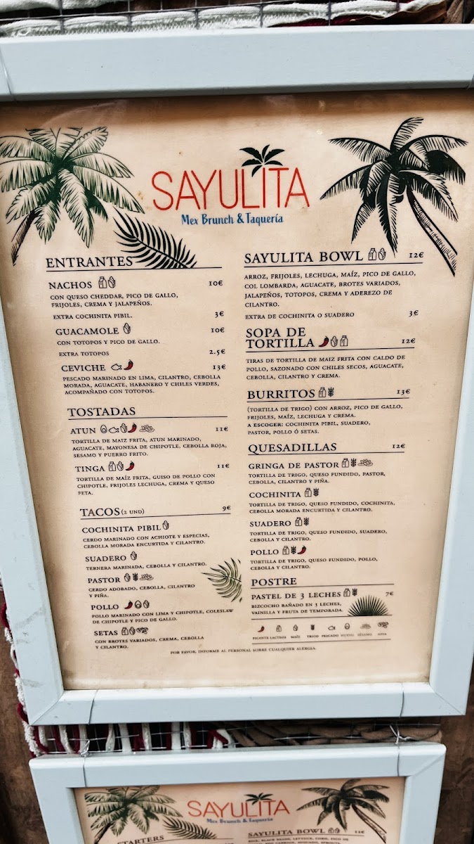 SAYULITA Photo Menu 5