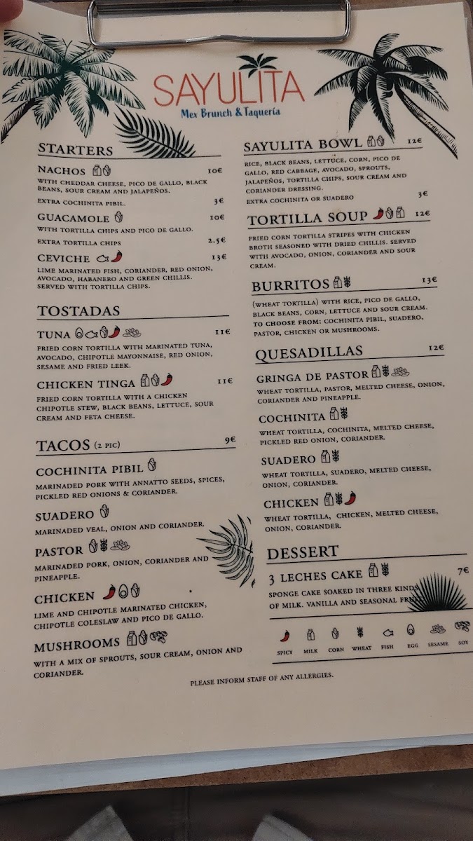 SAYULITA Photo Menu 6