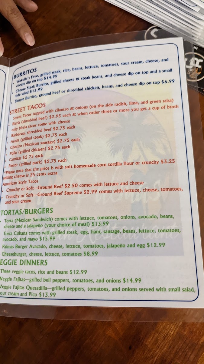 Las Palmas Mexican Restaurant Photo Menu 7