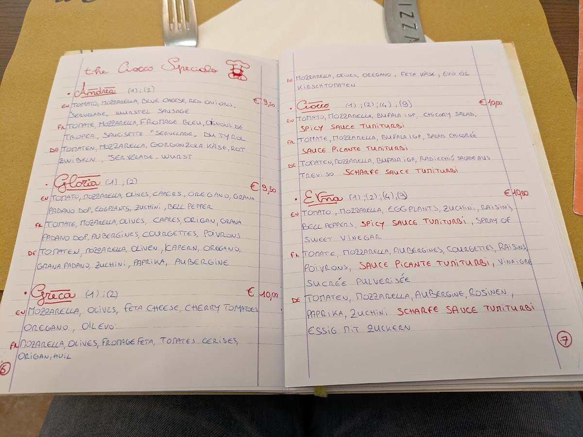 Pizzeria Il Ciocco Photo Menu 1