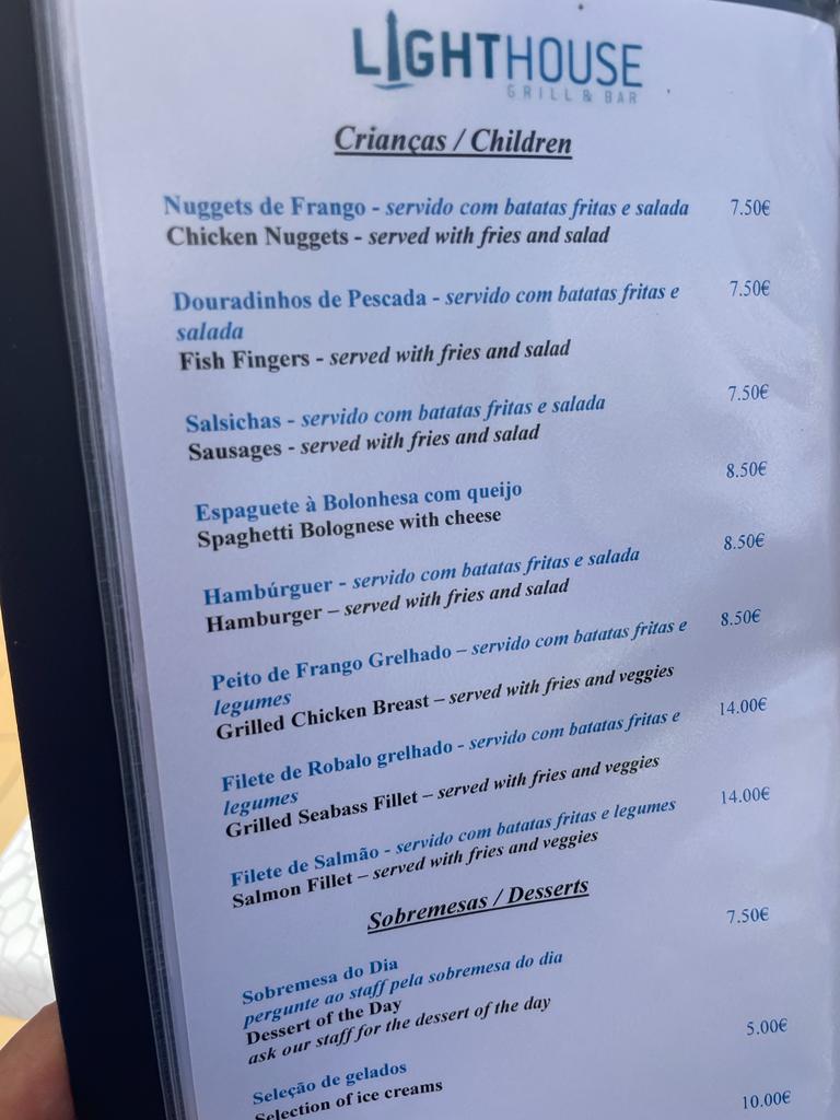 The Lighthouse Grill & Bar Photo Menu 9