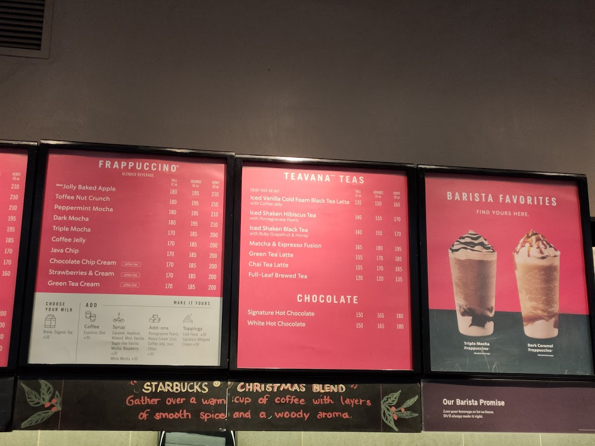 Starbucks SM City Calamba Photo Menu 1