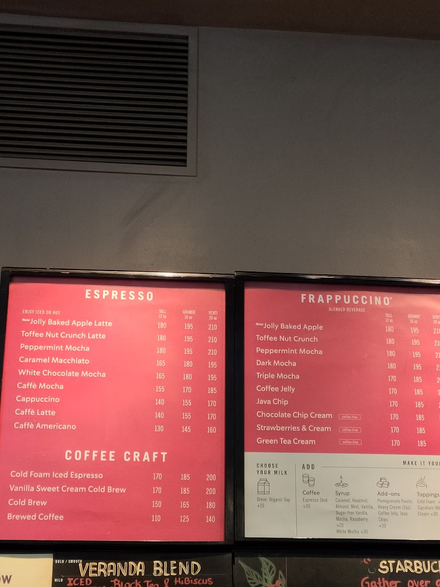 Starbucks SM City Calamba Photo Menu 2