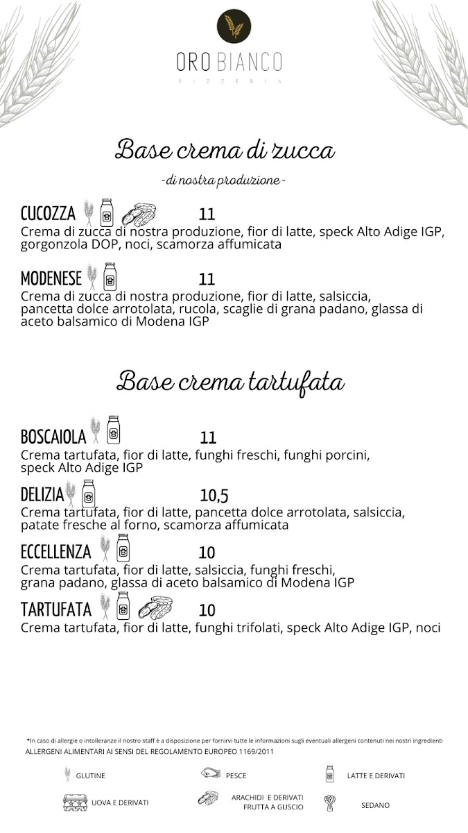 Pizzeria Oro Bianco Mirandola Photo Menu 2