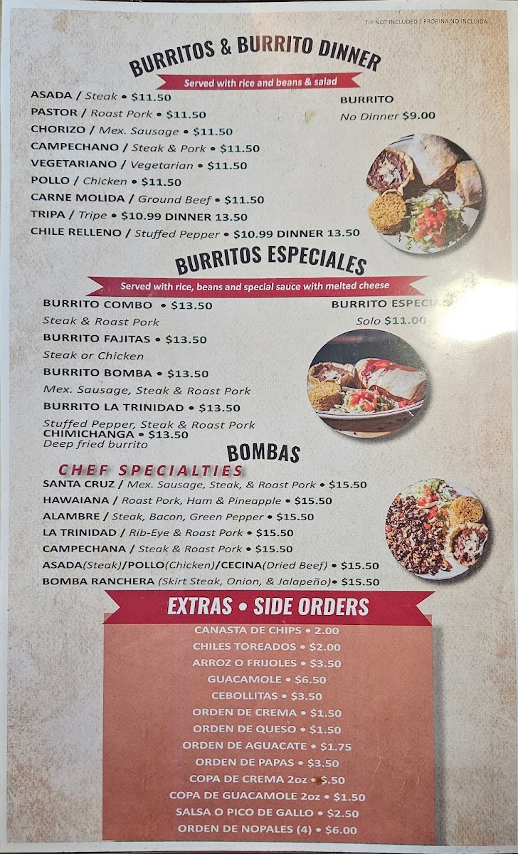 La Trinidad Restaurant Photo Menu 2