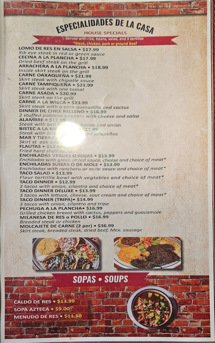La Trinidad Restaurant Photo Menu 3