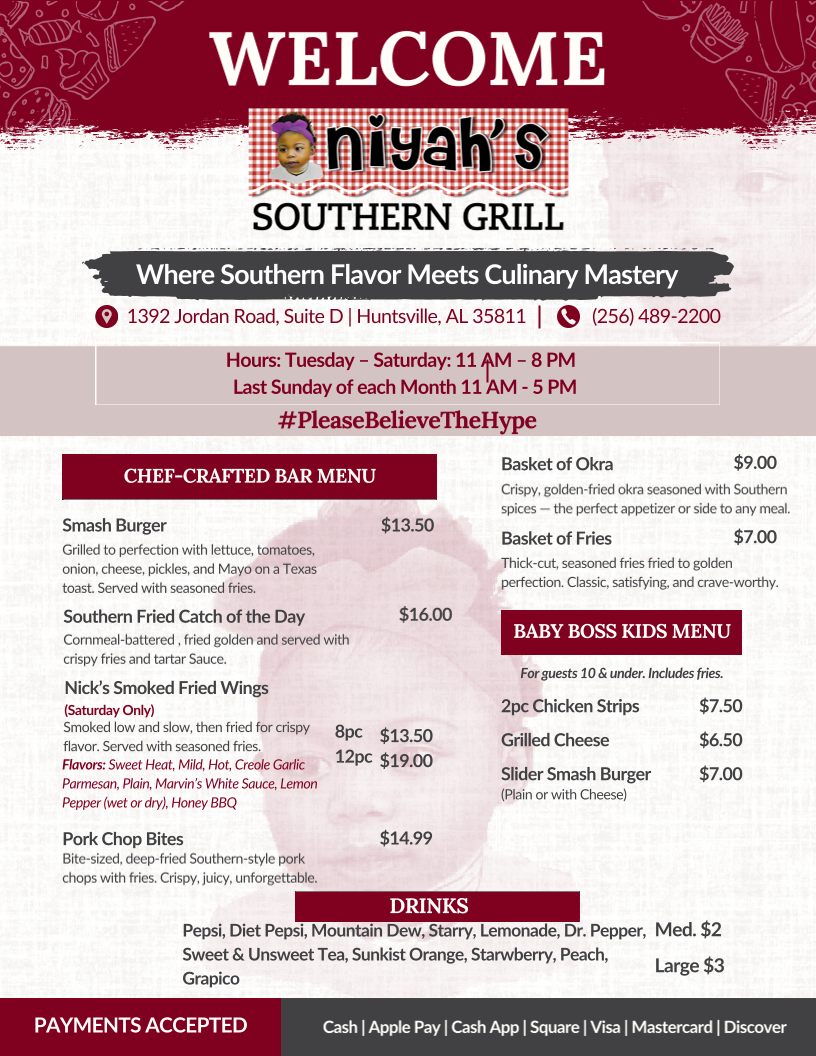 Niyah's Southern Grill Photo Menu 2
