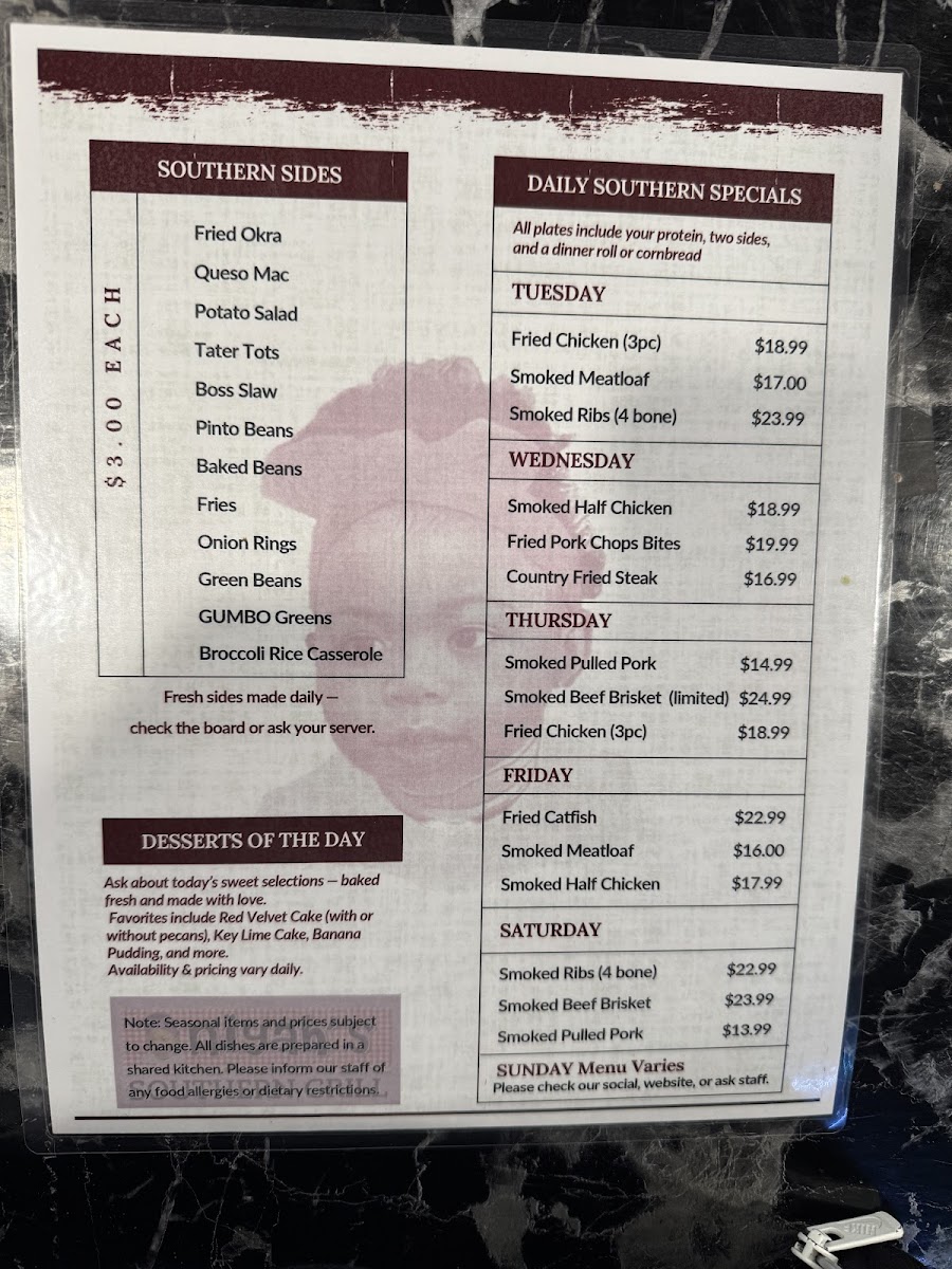 Niyah's Southern Grill Photo Menu 4