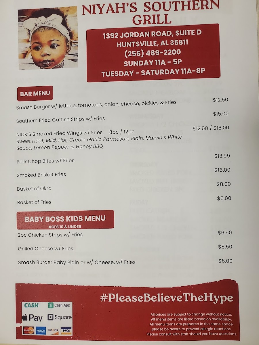 Niyah's Southern Grill Photo Menu 6