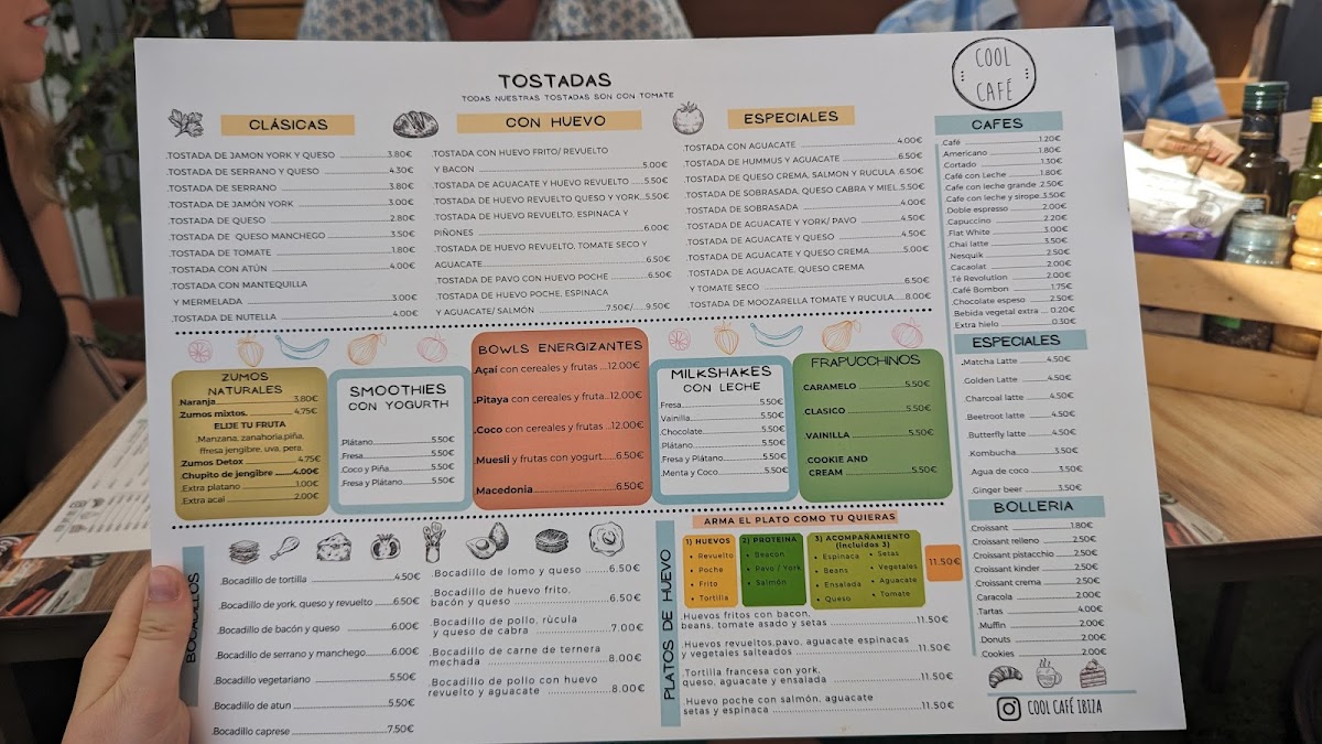 Cool Cafè Photo Menu 1