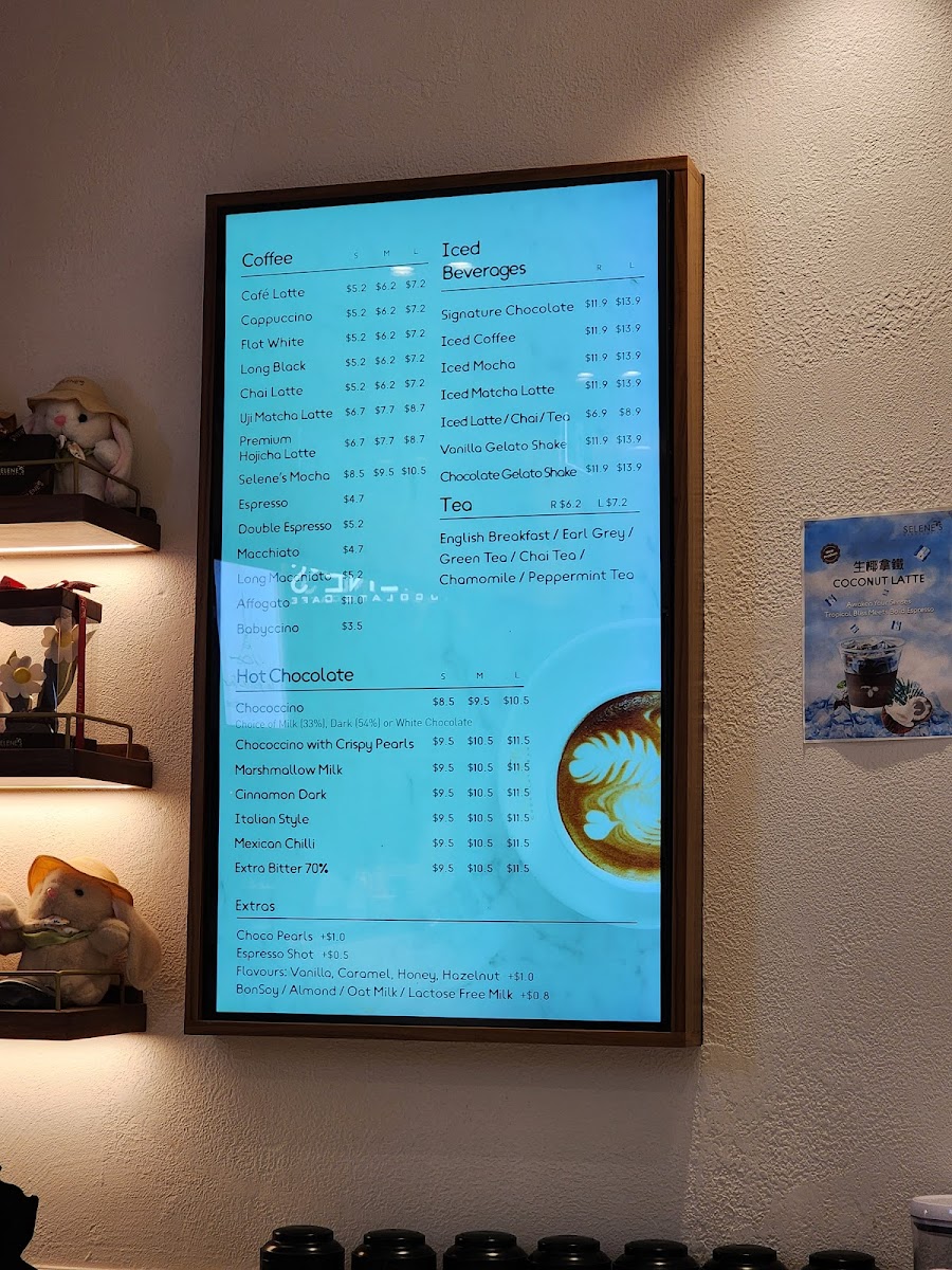 Selene's Chocolate Cafe Photo Menu 1