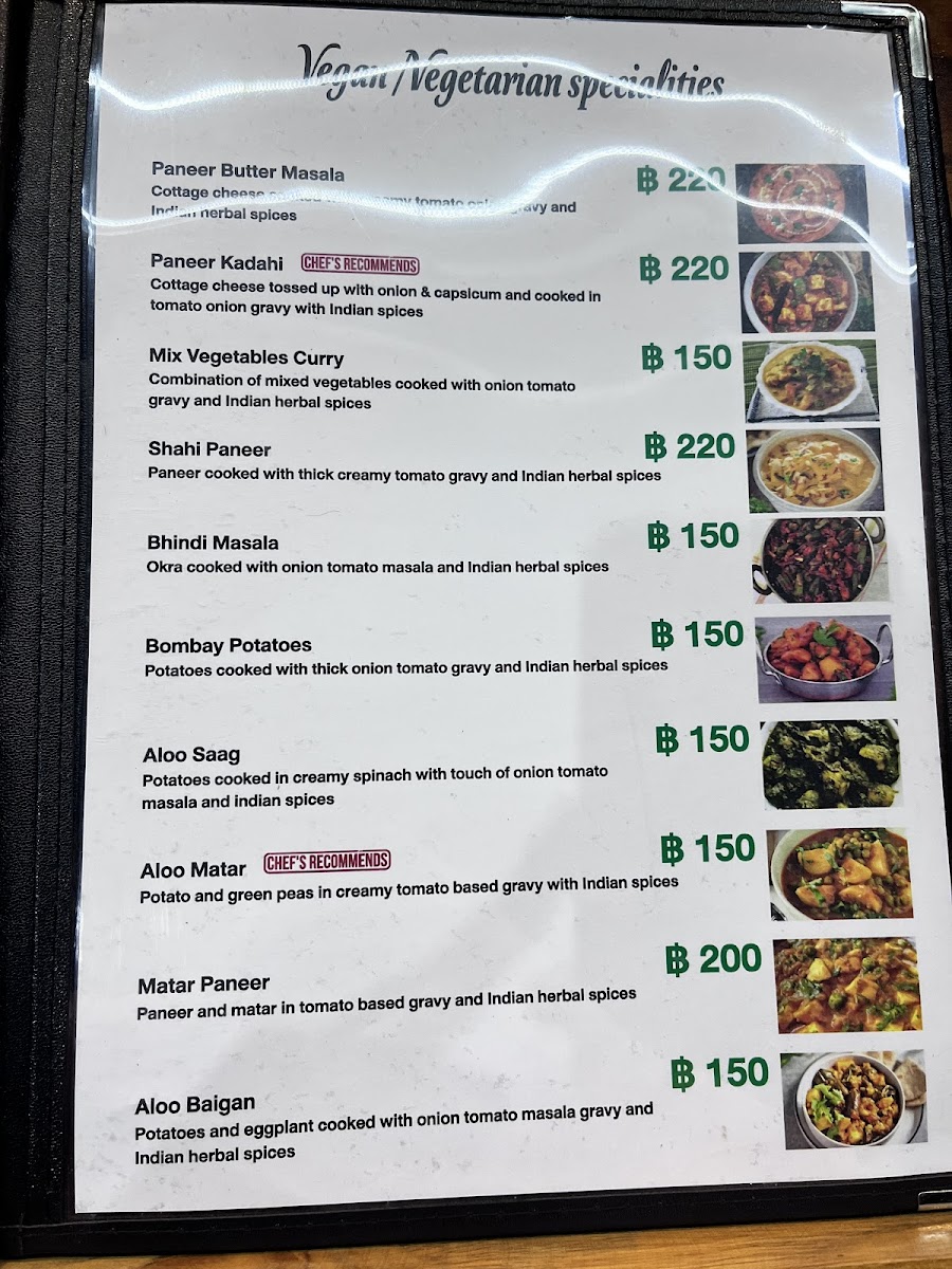 Tandoori Palace Indian Restaurant Photo Menu 1