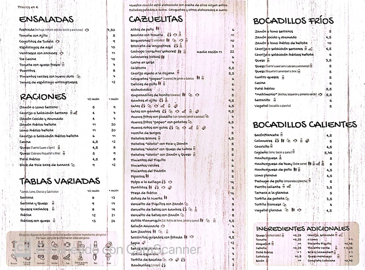 Bodegón Papeo 2 Photo Menu 1