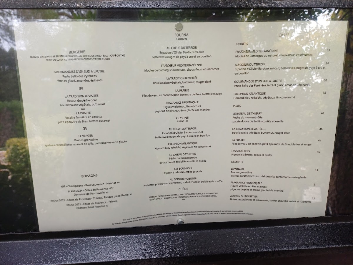 Le Relais des Moines Photo Menu 2