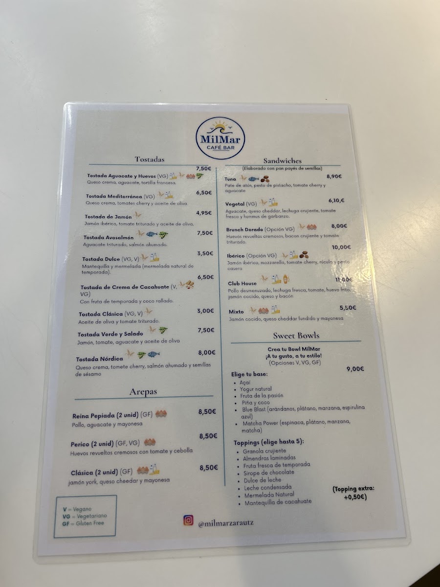 MilMar Café Bar Photo Menu 2
