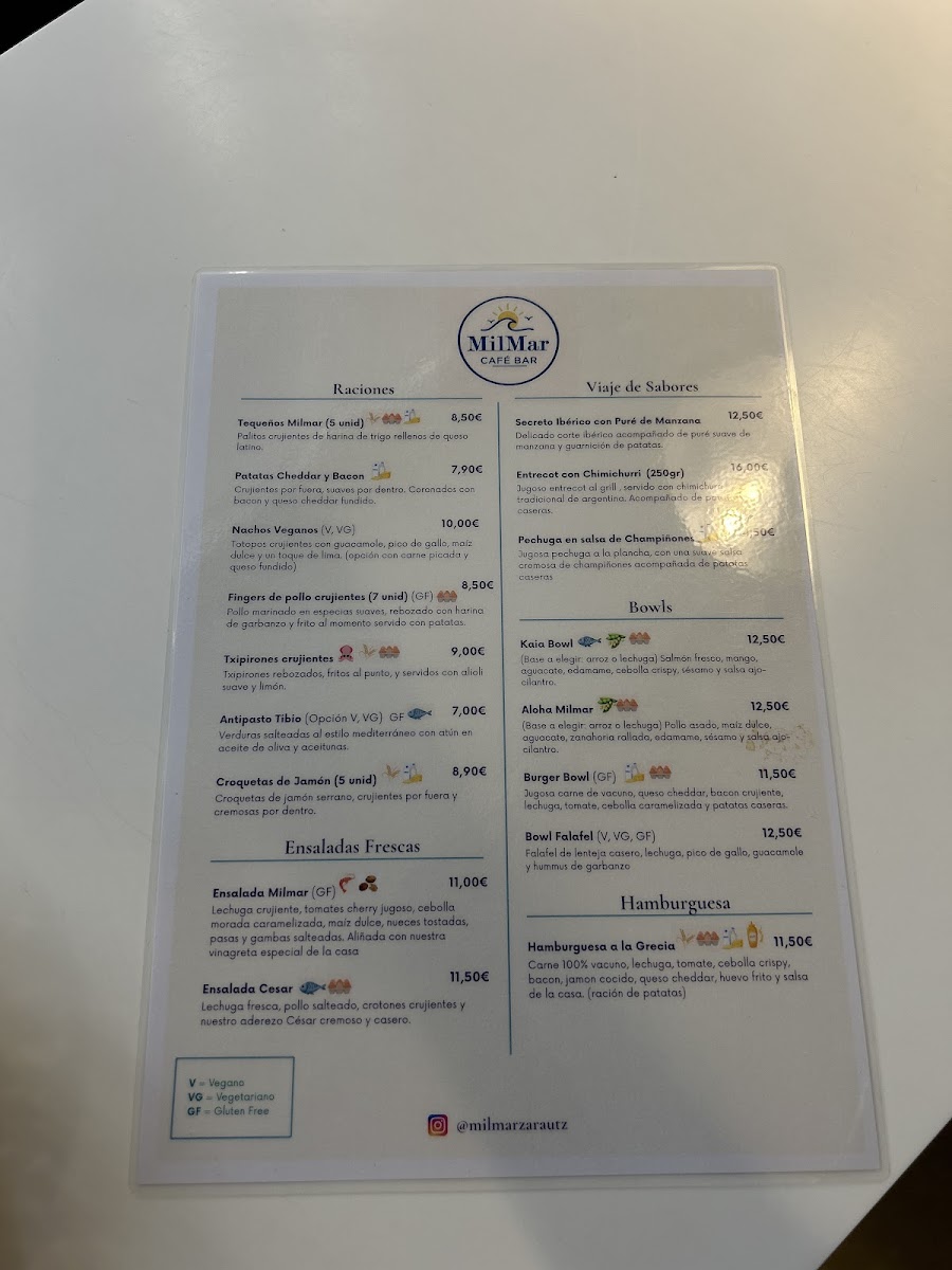 MilMar Café Bar Photo Menu 3
