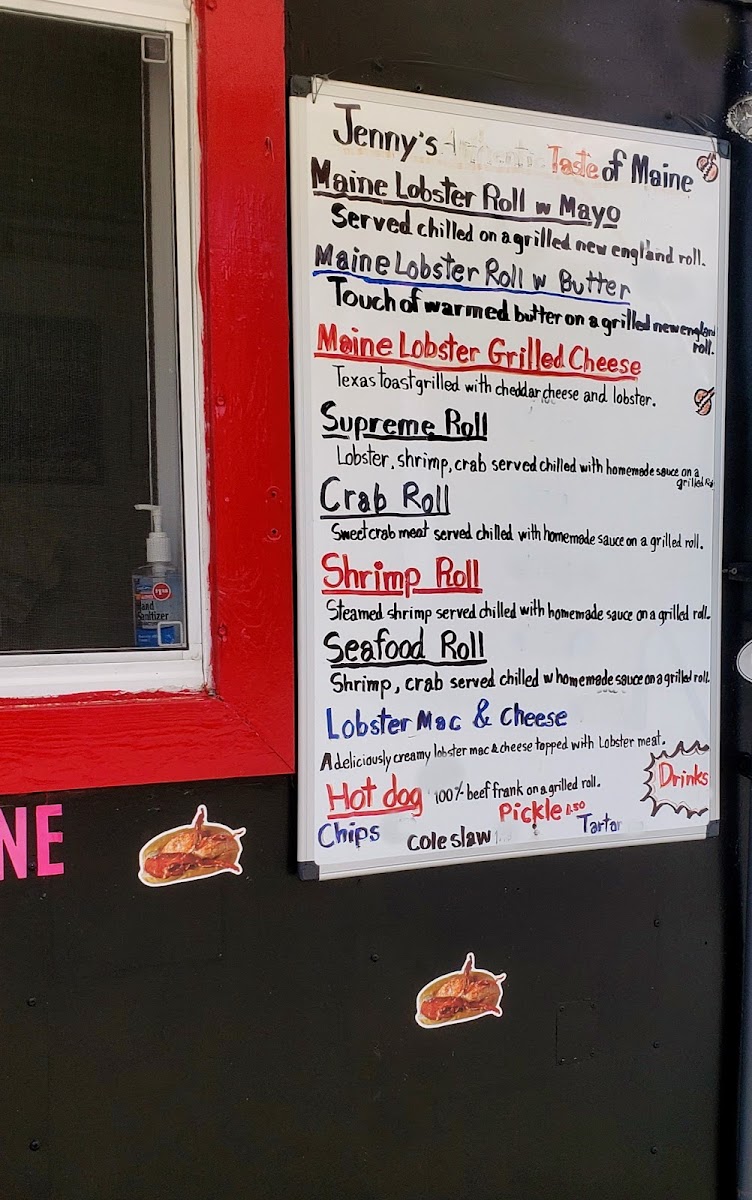Jenny's Authentic Taste of Maine Photo Menu 5
