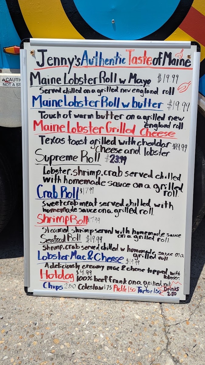 Jenny's Authentic Taste of Maine Photo Menu 7