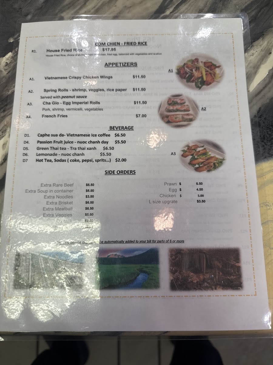 365 Pho Photo Menu 1