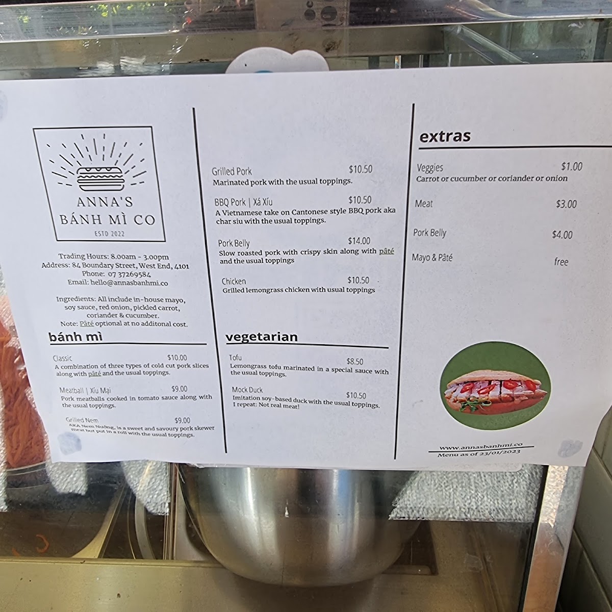 Anna's Banh Mi Co Photo Menu 1
