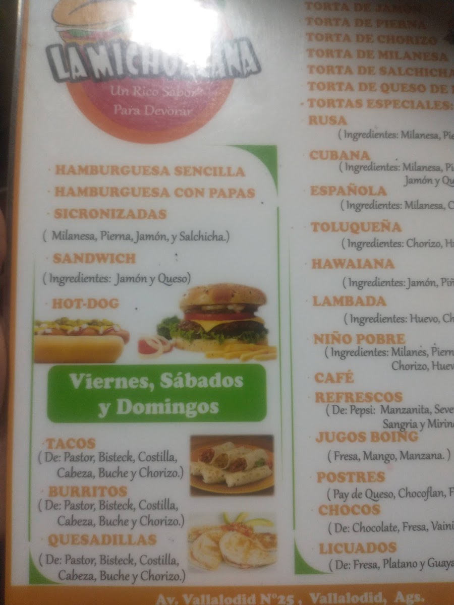 Tortas La Michoacana Photo Menu 4