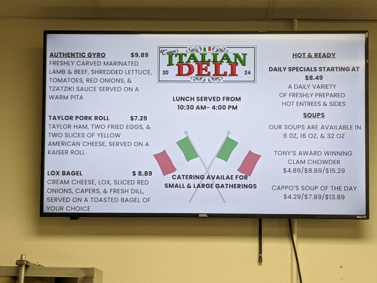 Cappo's Italian Deli Photo Menu 8