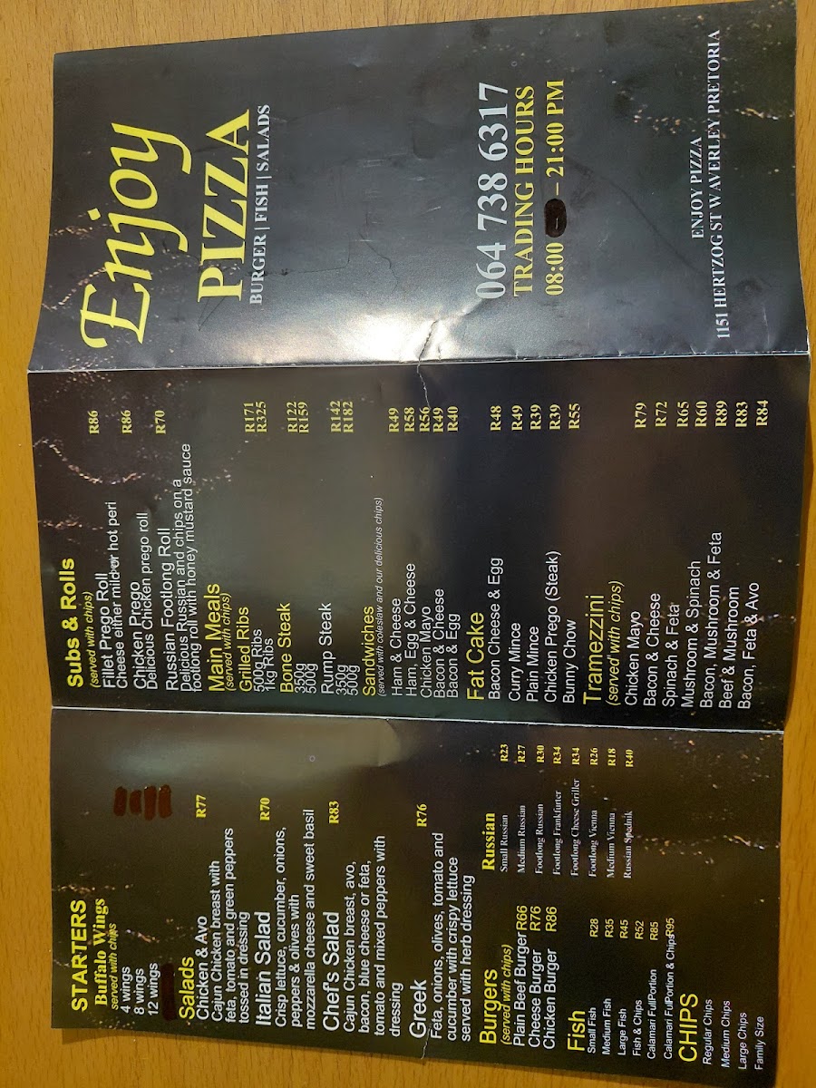 ENJOY Pizza Photo Menu 5