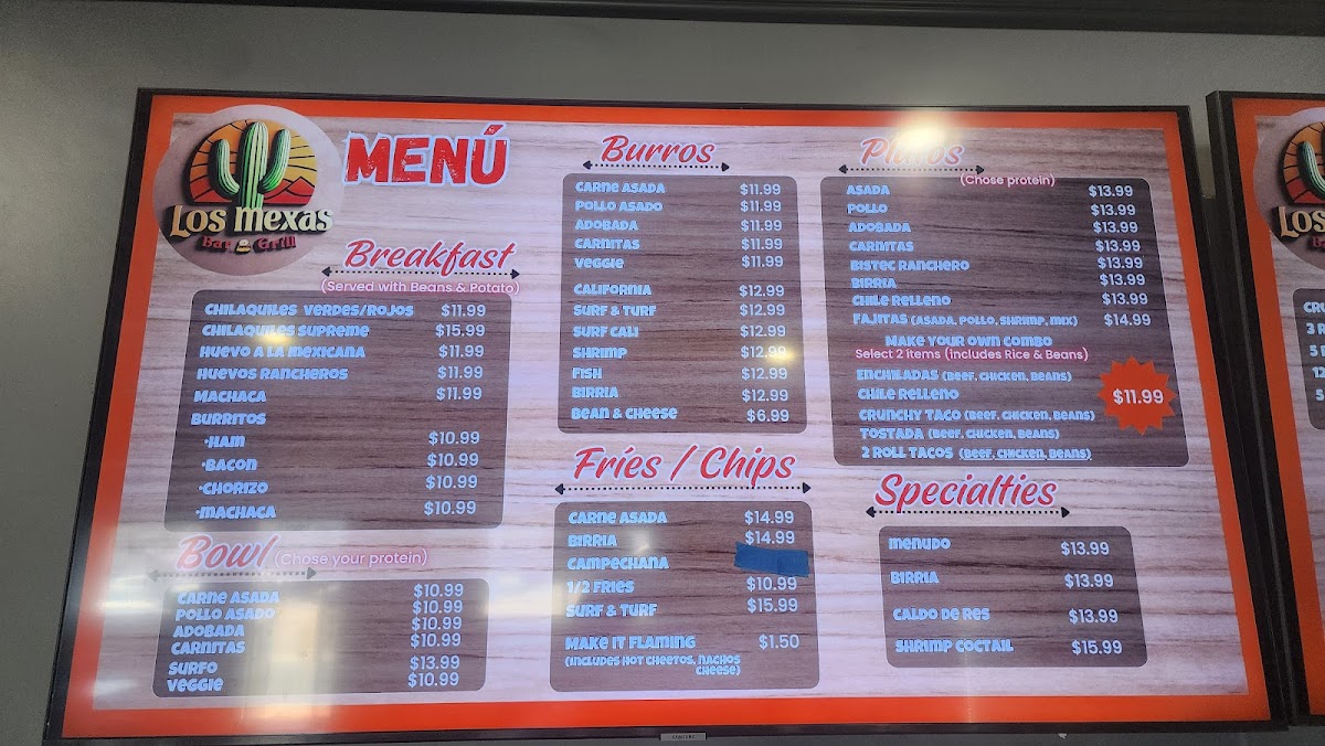 Los Mexas Photo Menu 1