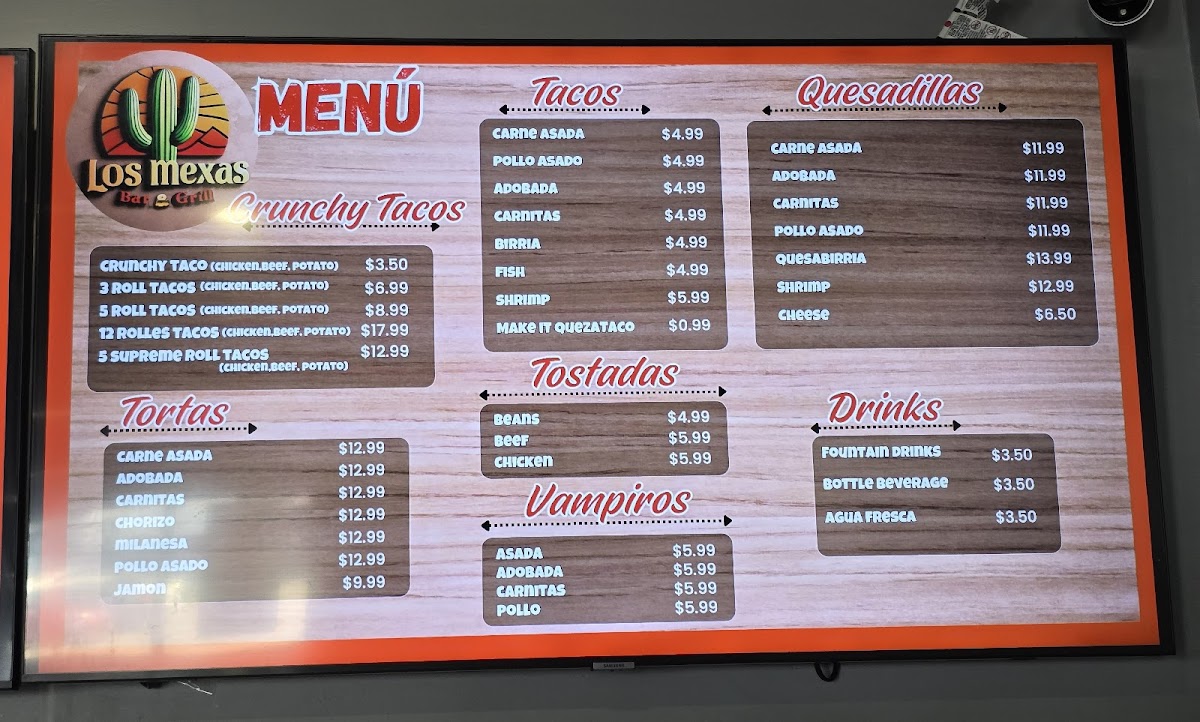 Los Mexas Photo Menu 3