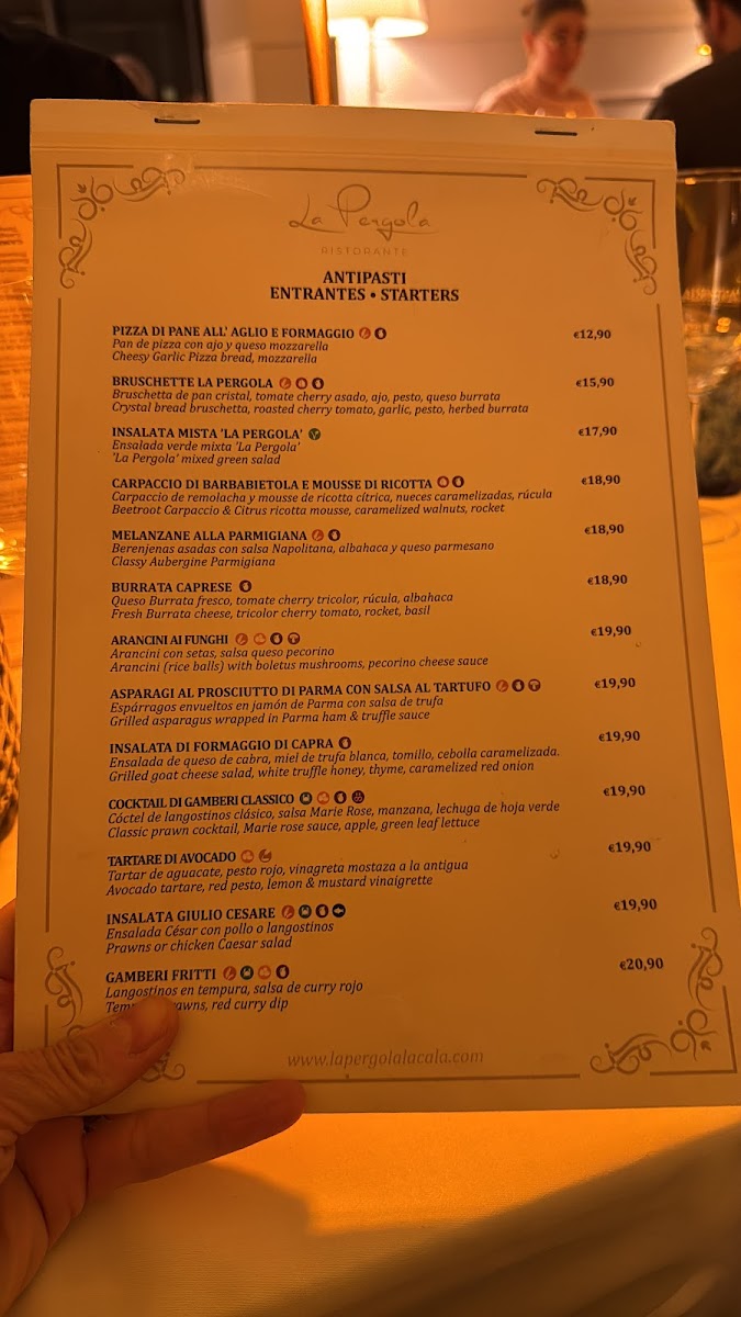 La Pergola Ristorante - La Cala de Mijas Photo Menu 2