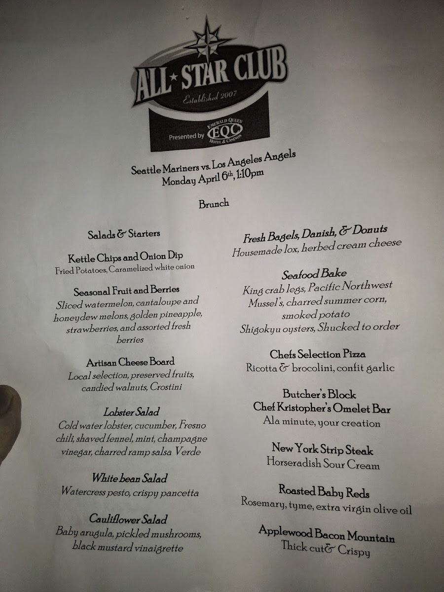 All-Star Club Photo Menu 5