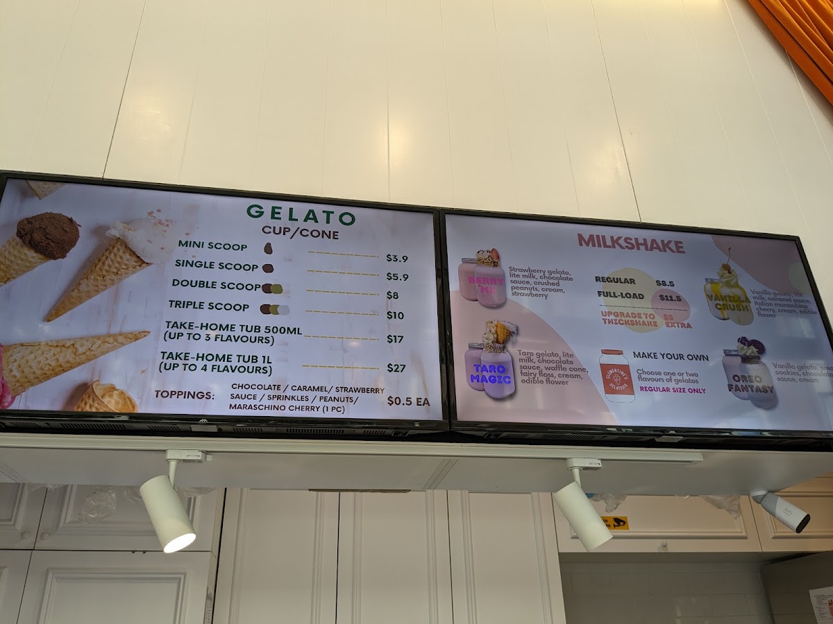 Clementine's Gelateria Photo Menu 1