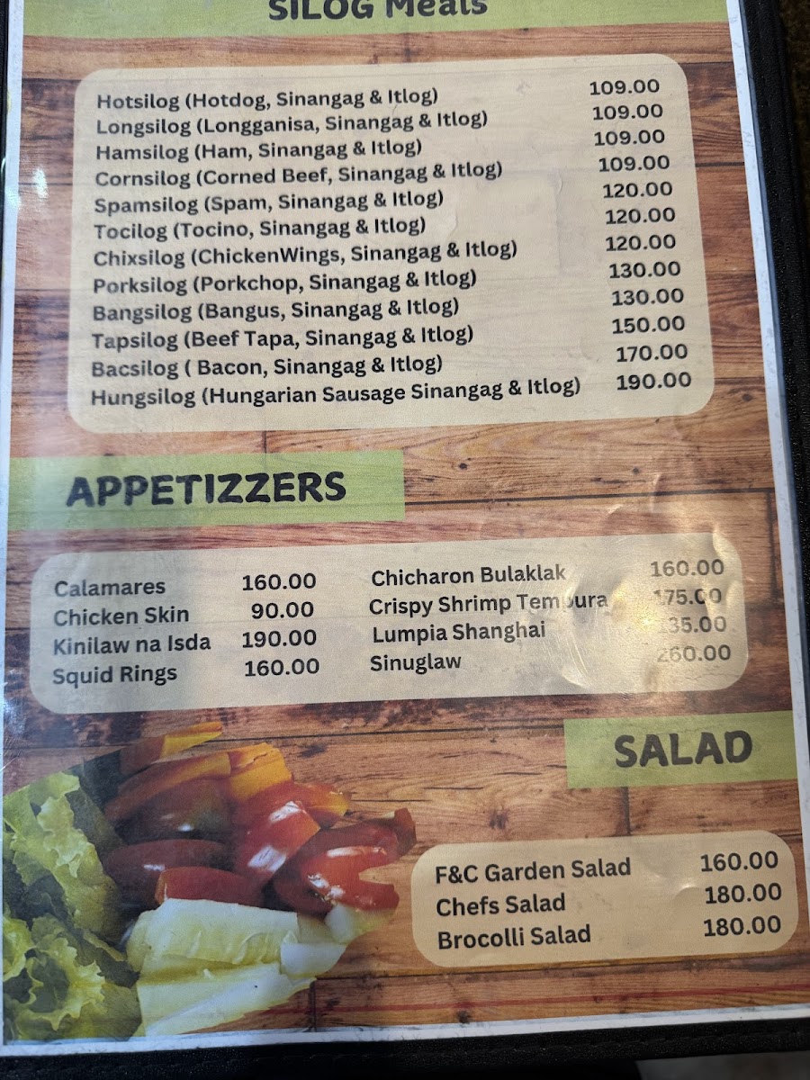 F & C Restaubar Photo Menu 1