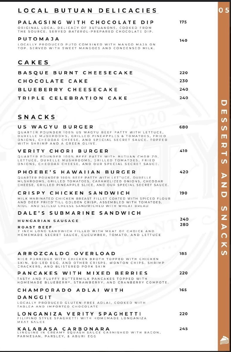 Verity Restaurant - SM City Butuan Photo Menu 6