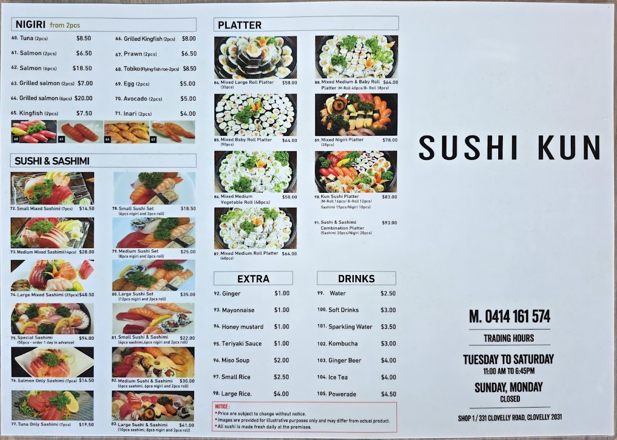 Sushi Kun Photo Menu 1