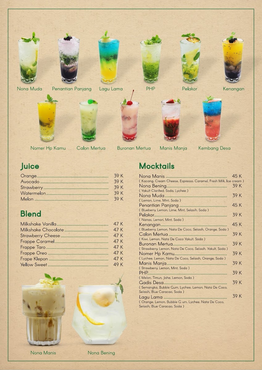 Bening Resto & Chill - Cafe Tangerang Selatan Photo Menu 4