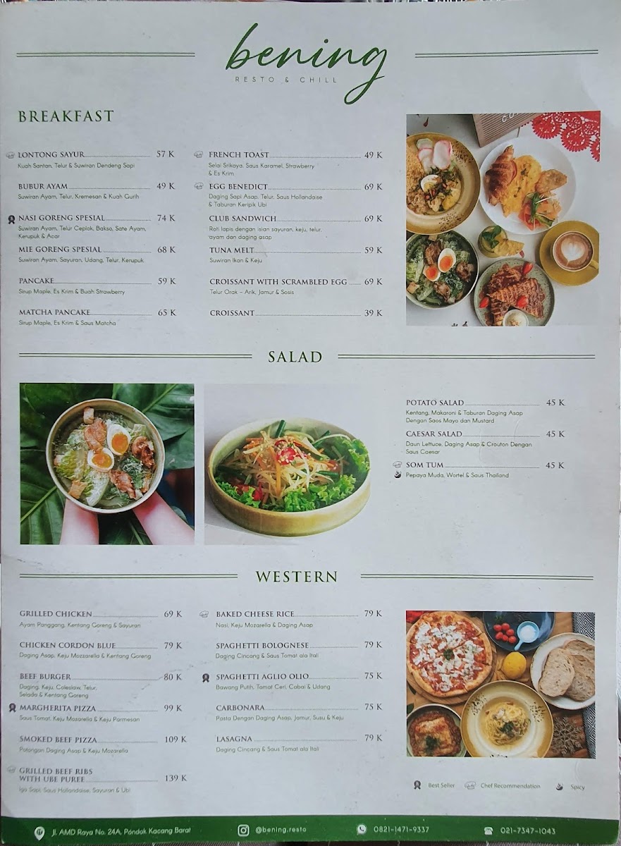 Bening Resto & Chill - Cafe Tangerang Selatan Photo Menu 9