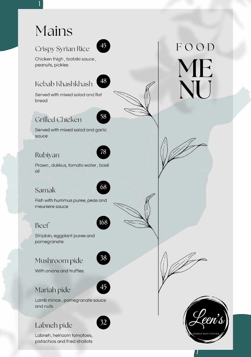 Leen’s Middle East Kitchen TTDI Photo Menu 10