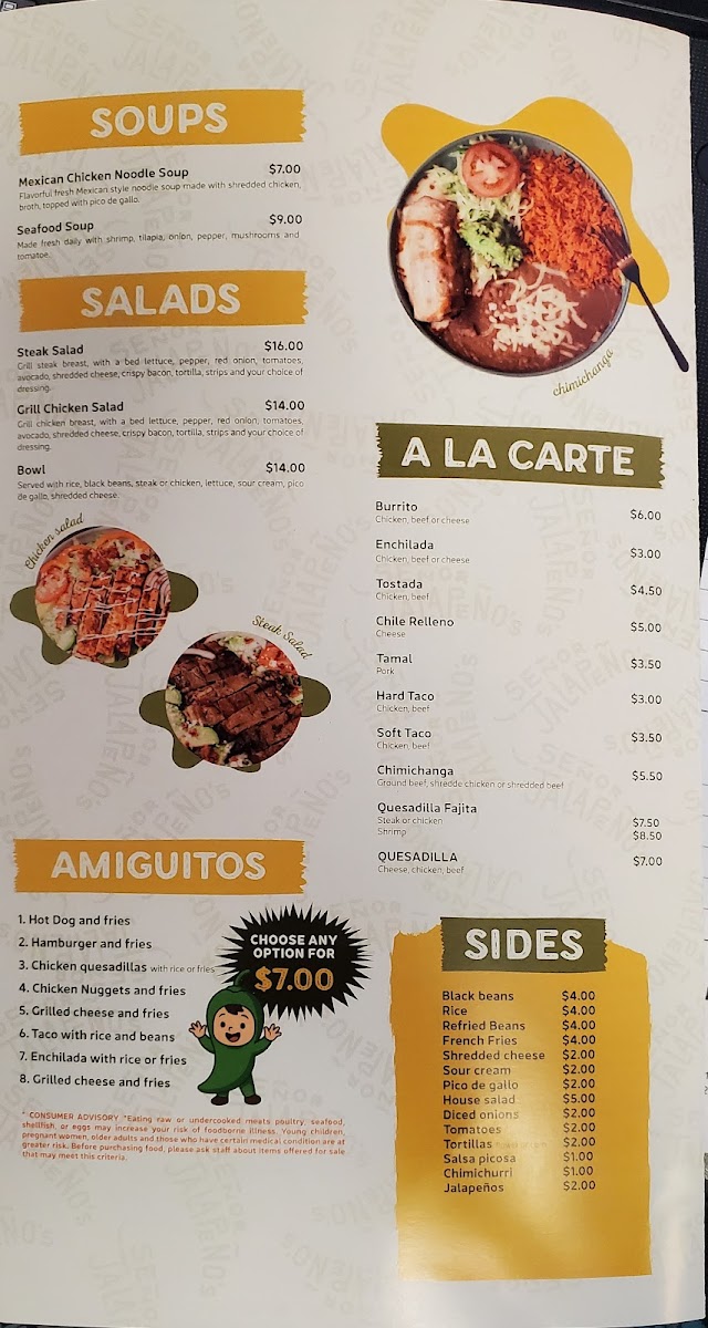 Señor Jalapeño´s Mexican Grill Photo Menu 1
