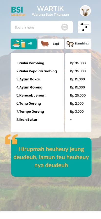 Warung Sate Tikungan (Wartik) Photo Menu 2