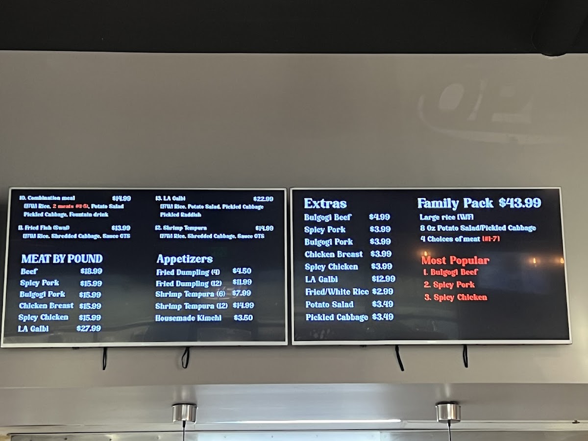 CJ's Bulgogi & Grill Photo Menu 1