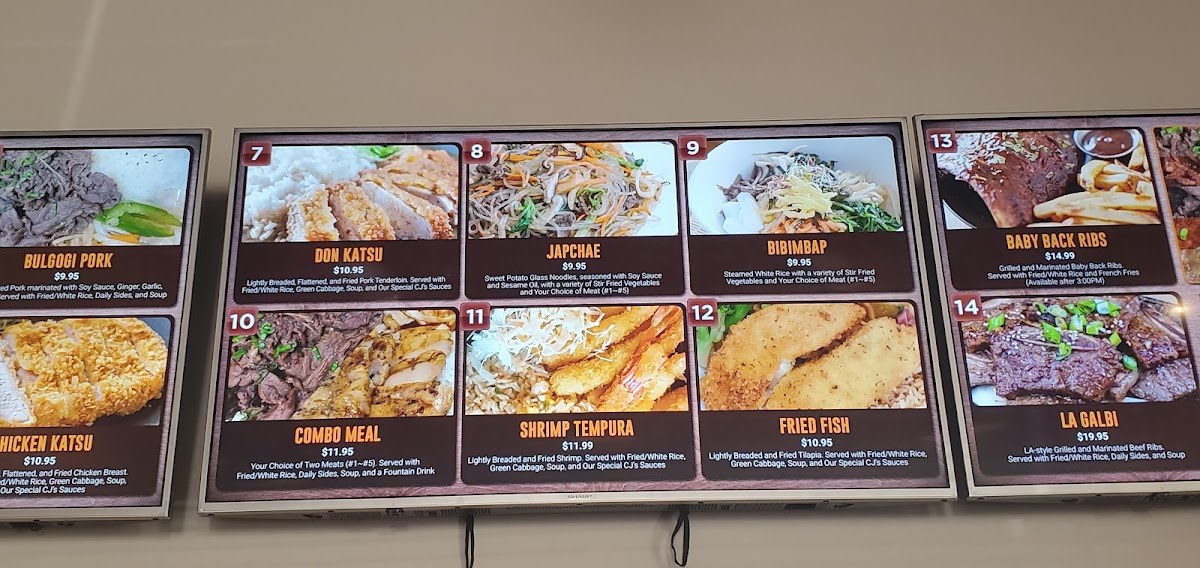 CJ's Bulgogi & Grill Photo Menu 2