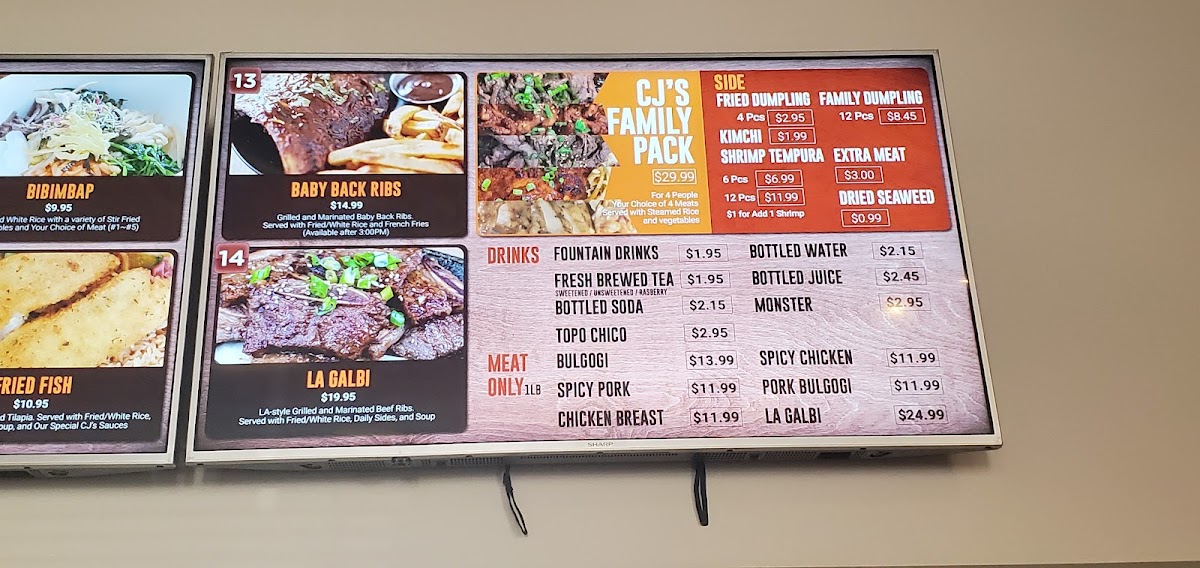 CJ's Bulgogi & Grill Photo Menu 6